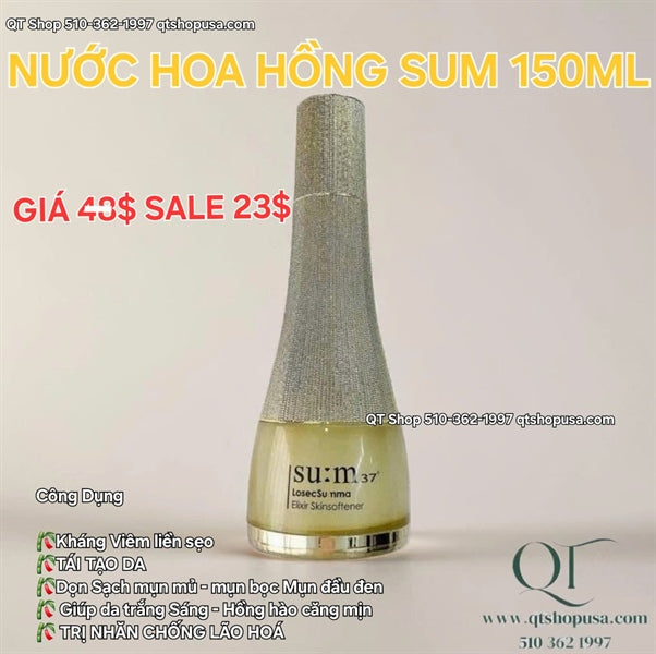 SUM37 - @ - Toner Nước Hoa Hồng LosecSumma Skin Softener 150ml - EXP 202708