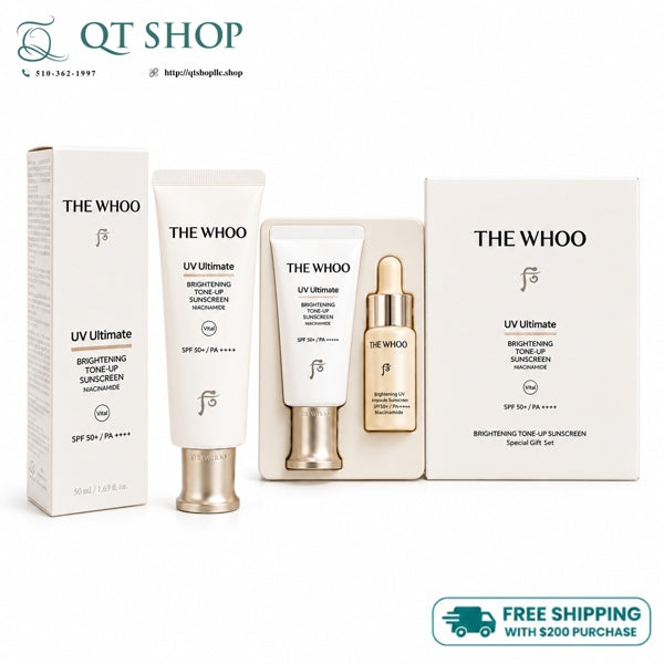 THE WHOO - Set KCN Whoo Trắng UV Ultimate Brightening Tone-Up Sunscreen NEW