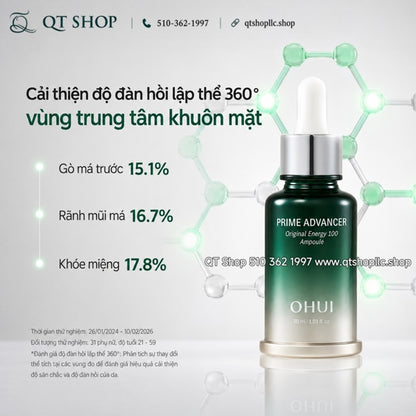 OHUI - Set Ohui Xanh Prime Advanced Original Energy 100 Ampoule SPECIAL SET 30 ml + 30 ml - 225$ - EXP 202905