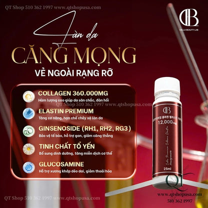CELLA - Collagen Premium 360.000mg - Vị Lựu - 30 lọ x 25ml - EXP 202810