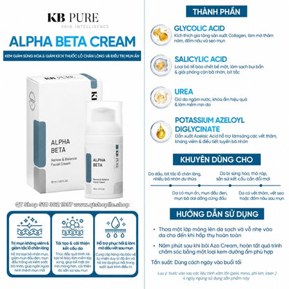 KB PURE - Kem Trị Mụn Ẩn Alpha Belta NEW - EXP 2027