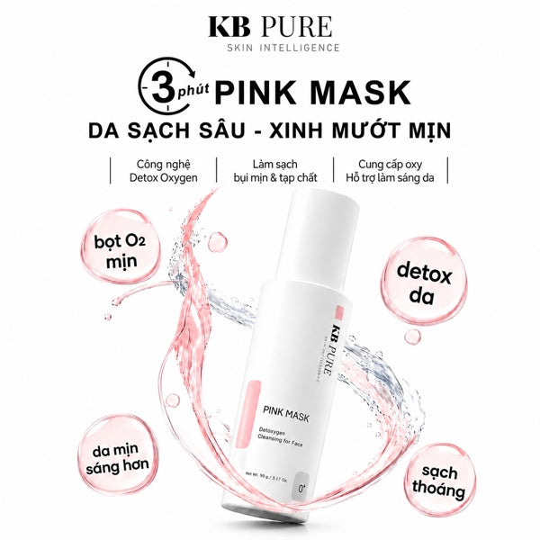 KB PURE - Pink Mask Detoxygen Cleansing for Face MỚI - 90g