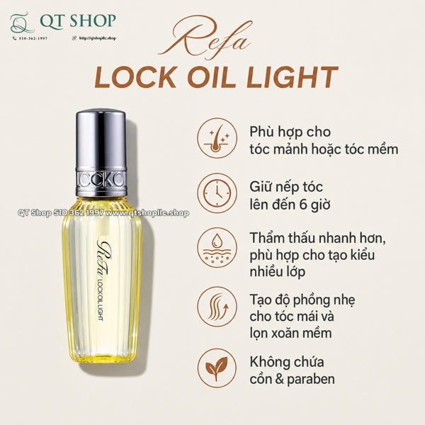 ReFa - Dưỡng Tóc Refa Lockoil Light - 100ml