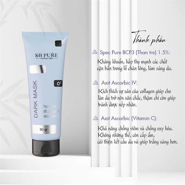 KB Pure - Dark Mask Detoxygen Mask Thải Độc - Xanh - Da dầu mụn
