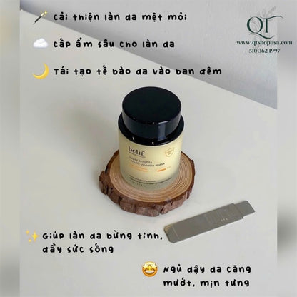 Mask Ngủ - Mặt Nạ Ngủ Belif - Màu Vàng - Trắng da - EXP 202803