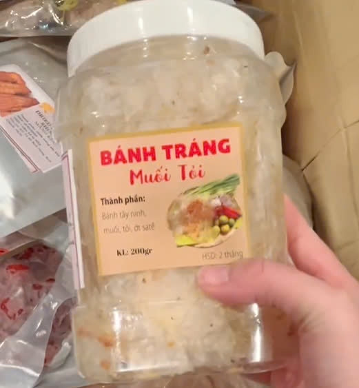 Bánh Tráng Muối Tỏi - Hũ 200 gr