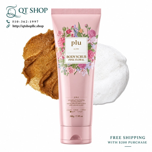 PLU - TDC Tẩy Tế Bào Chết Body Scrub Pink Floral - HỒNG - 200ml - EXP 202706