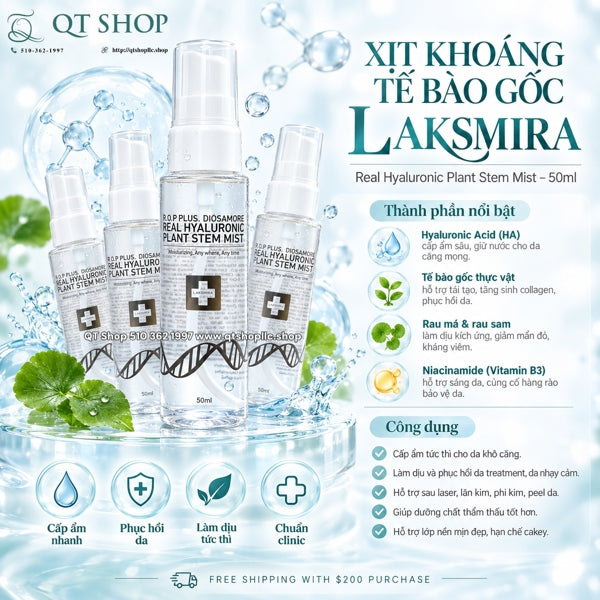 LAKSMIRA - Mist Xịt Khoáng TBG - 1ea - 50ml - EXP 202805
