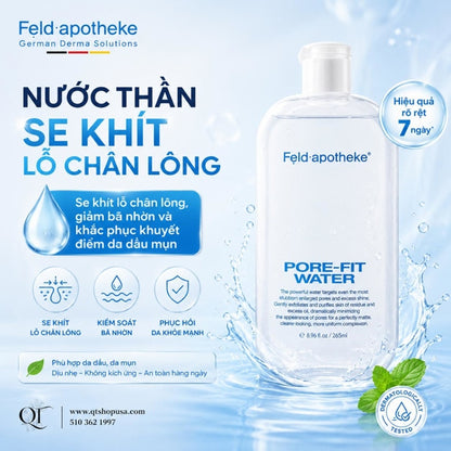 Toner Feld Apotheke Pore-Fit Water – Giải Pháp Se Khít Lỗ Chân Lông Bền Vững - 265ml EXP 2028.09.28