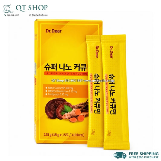 DR.DEAR - Thạch Nghệ Đông Trùng - 30 tép - Dồn hộp (Bỏ hộp ngoài) - EXP 202705