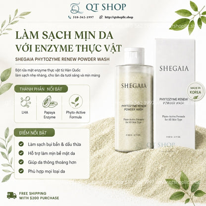 SHEGAIA - SRM Bột Rửa Mặt Phytozyme Renew Powder Wash 60g