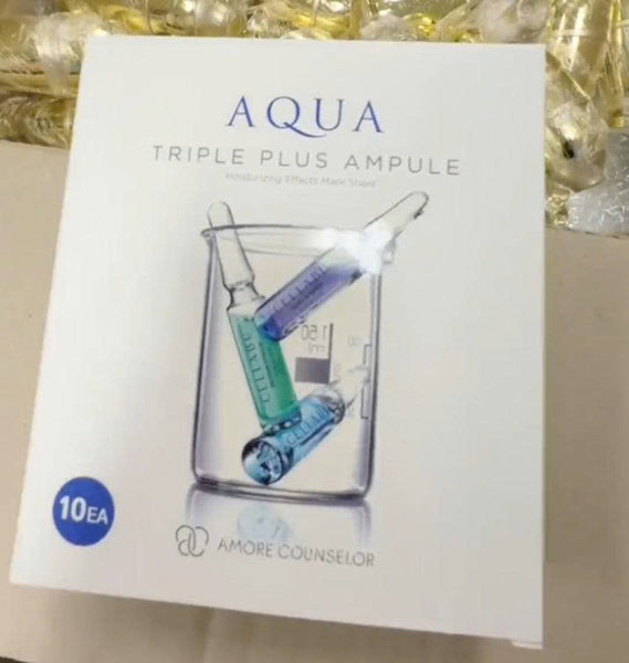 AMORE - Mặt Nạ Cấp Nước Aqua Triple Plus Ampule - 10ea - EXP 202902