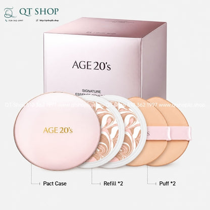 AGE 20's - @ - Phấn Tươi Signatura Essence Cover Pact Moisture - Tone #21 - Vỏ Hồng - EXP 202705