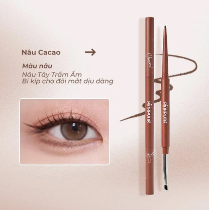 PINKPUNK- Bút Kẻ Mắt Gel Hai Đầu PinkPunk Đầu Gel 1.5mm - Màu Nâu