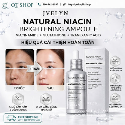 JVELYN - Tinh Chất Sáng Da Mờ Thâm Nám Jvelyn Natural Niacin Brightening Ampoule 50ml - exp 2029.08