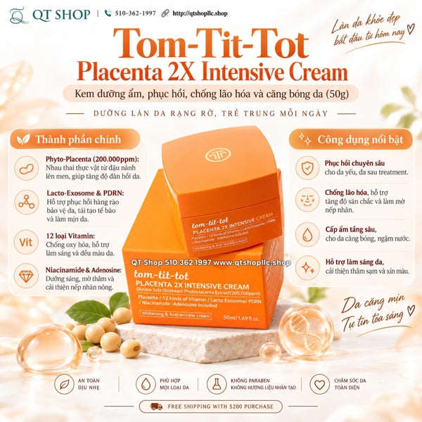 TOMTITTOT - Kem Placenta 2x Intensive Cream - 50g