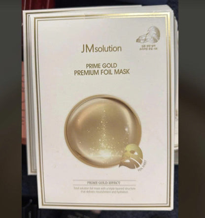 JMSOLUTION - Mặt Nạ Vàng Prime Gold Premium Foil Mask - 10ea