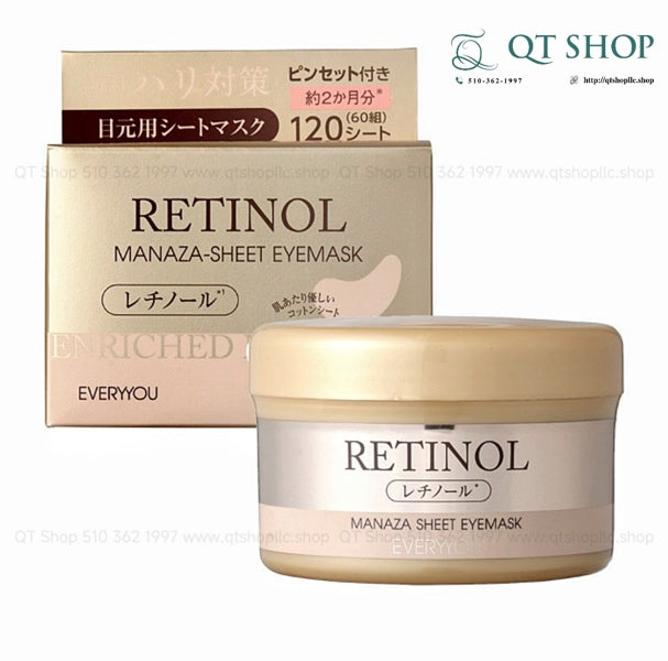 EVERYYOU - Mặt Nạ Mắt Retinol Eye Mask - JP - MÀU VÀNG - 120 miếng