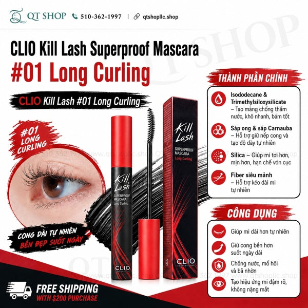 CLIO - Kill Lash Super Proof Mascara - Long Curling 7gjavascript:void(0);