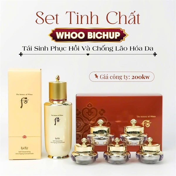 WHOO BICHUP - Set Serum Bichop 90 ml - Tặng kèm 5 Mini Kem mắt Hoa Hiên - EXP 202808