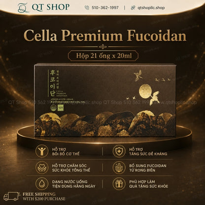 CELLA - Nước Premium Fucoidan HQ - 21 ống - MỚI - EXP 202812