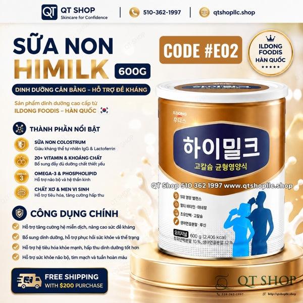 ILDONG - *LM 2* - Sữa Non Dinh Dưỡng Người Lớn 600g - Màu Vàng - Exp 2027.07
