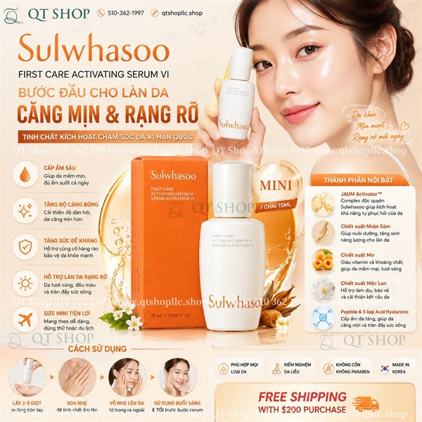 SULWHASOO - Mini First Care Activating Serum 15ml - EXP 202809