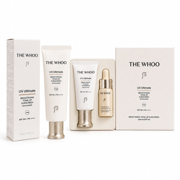 THE WHOO - Set KCN Whoo Trắng UV Ultimate Brightening Tone-Up Sunscreen NEW