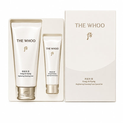 THE WHOO - Set SRM Whoo Trắng MỚI - Brightening Cleansing Foam - 180ml + 40ml - EXP 202907