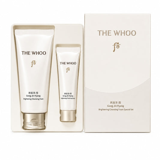 THE WHOO - Set SRM Whoo Trắng MỚI - Brightening Cleansing Foam - 180ml + 40ml - EXP 202907