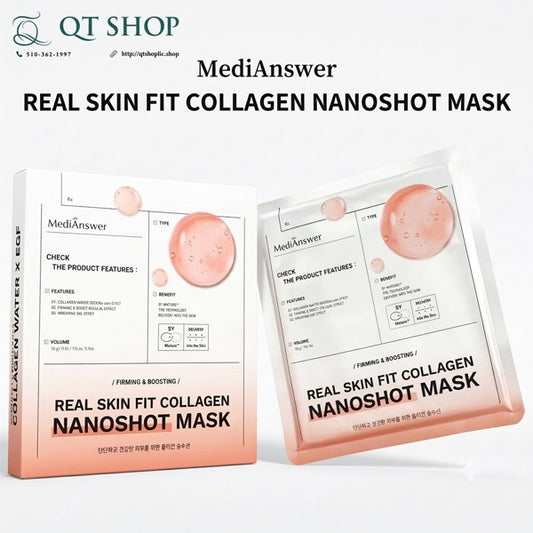 MEDIANSWER - Mặt Nạ Thạch Real Skin Fit Collagen Nanoshot - CAM - 5ea - EXP 2028