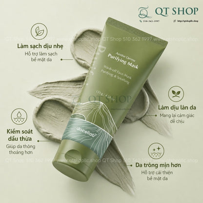 DOCLAB - Mask Thanh Lọc Aesthe Derma Purifying Mask - Mặt nạ Đất Sét Trà Xanh - 130 ml - EXP 202904