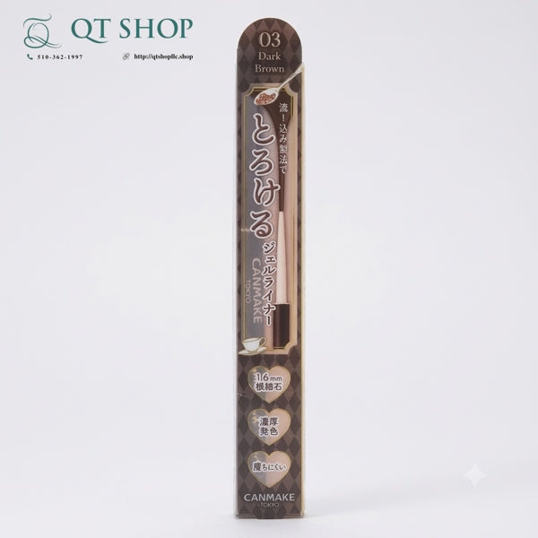 CANMAKE- Bút Chì Sáp Kẻ Mắt Eyeliner - Màu 03 Dark Brown