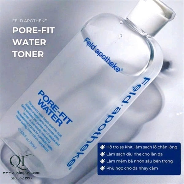 Toner Feld Apotheke Pore-Fit Water – Giải Pháp Se Khít Lỗ Chân Lông Bền Vững - 265ml EXP 2028.09.28