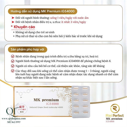Viên Uống Trường Thọ MK Premium IGS4000 - 30 viên - EXP 202701