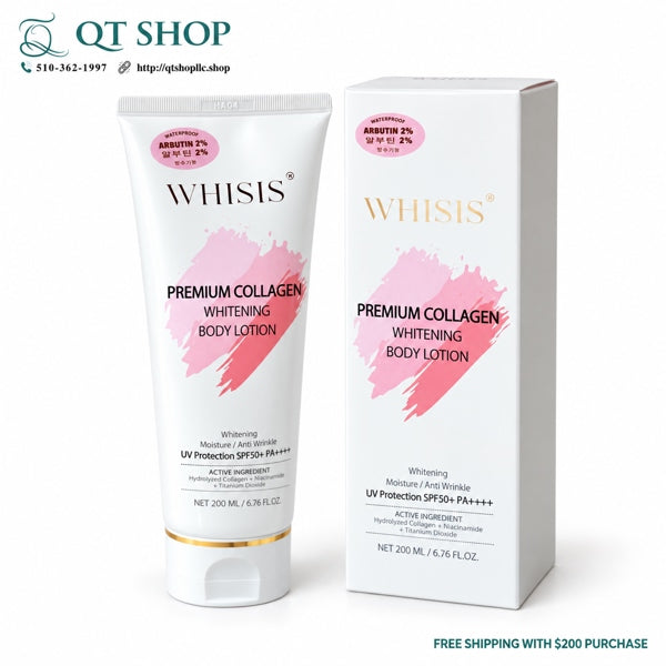 WHISIS - Body Chống Nắng Premium Collagen Whitening Body Lotion - 200ml - EXP 202808