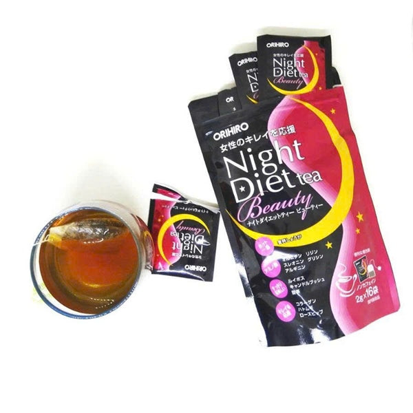 ORIHIRO - Trà Night Tea Diet beauty JP - MÀU HỒNG - 24 gói - EXP 202803