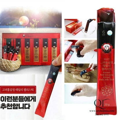 Thạch Hồng Sâm Collagen - 60 gói - BỎ HỘP EXP: 2027.12.09