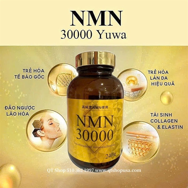 Viên uống NMN 30000 Yuwa - 240 viên - MÀU VÀNG - EXP 202708