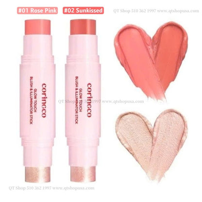 CORINGCO - Thỏi má hồng 2 đầu Glow Touch Rouge - Màu #01 Rose Pink
