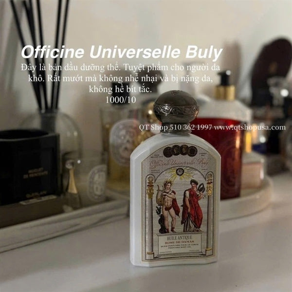 Body Oil Châu Âu - Officine Universelle Buly Huile Antique - Rose de Damas - 190ml