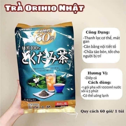 ORIHIRO - Trà Diếp Cá Orihiro - 60 gói - Japan EXP 20280612
