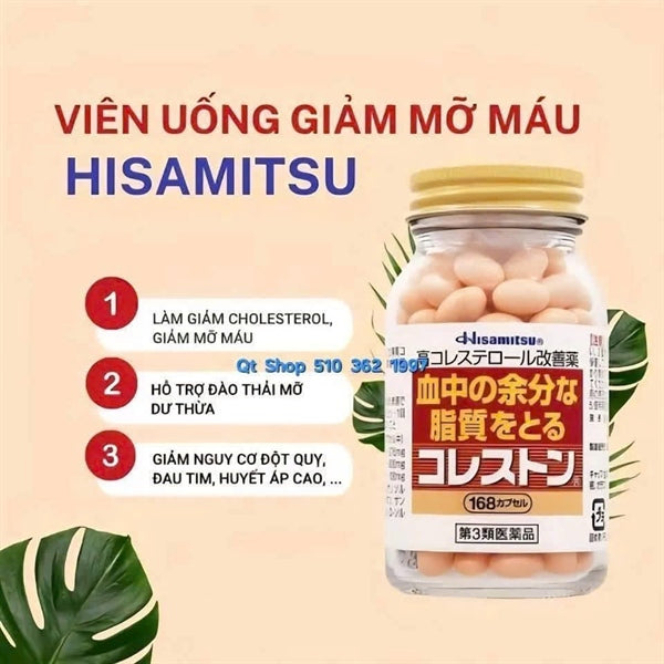 Viên giảm mỡ máu Cholesterol Hisamitsu 168 viên - Japan - EXP 2028.02