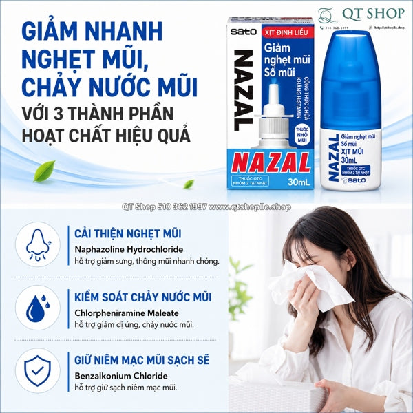 SATO - Xịt Xoang Nazal Japan - 30ml