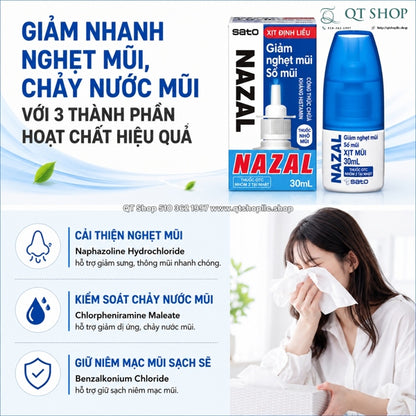 SATO - Xịt Xoang Nazal Japan - 30ml