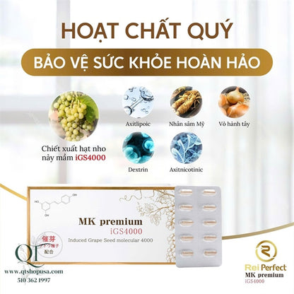 Viên Uống Trường Thọ MK Premium IGS4000 - 30 viên - EXP 202701