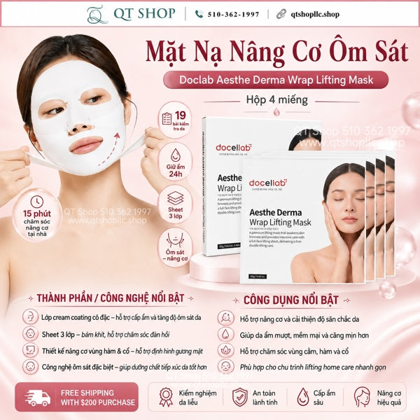 DOCLAB - Aesthe Derma Wrap Lifting Mask - 1 box 4 ea - EXP 2029