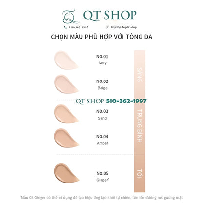 SULWHASHOO - Sample BB Perfecting Tinted Cream NO.2 BEIGE - 12 gói - EXP 202901