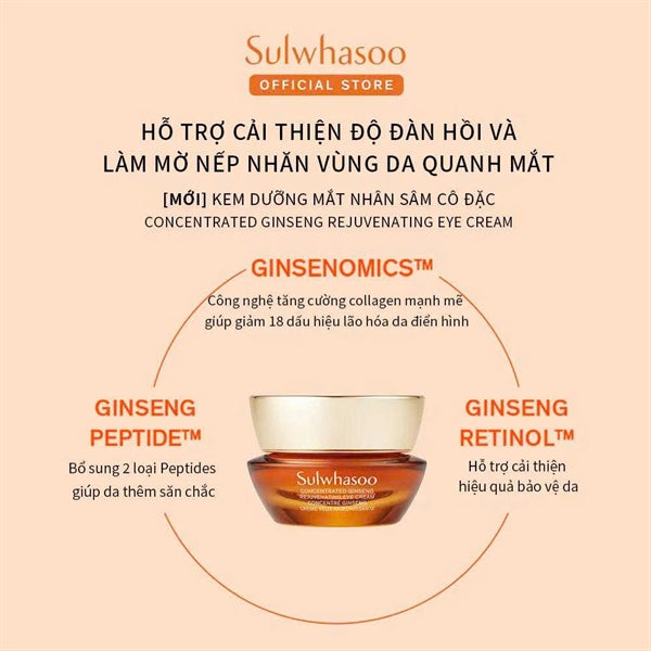 SULWHASOO - Combo 5 Mini Kem Mắt Eye - 3ml x 5