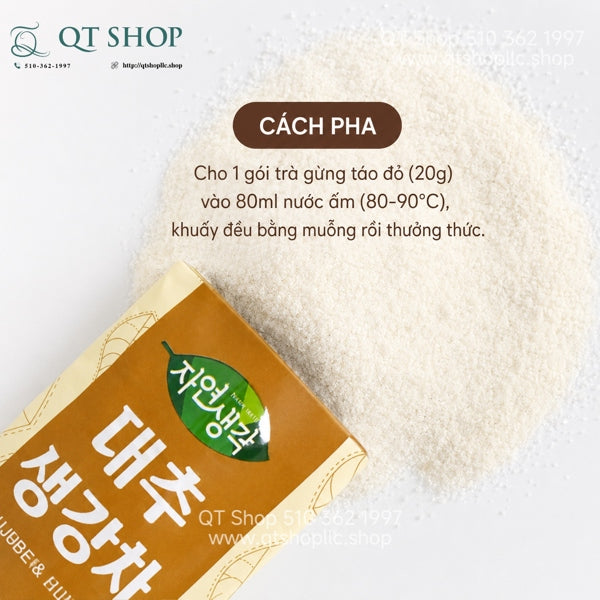 Trà Gừng Táo Đỏ HQ - 50 gói - EXP 20280119